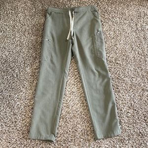 Heather Green Figs Yola™ Skinny Scrub Pants, Size Small